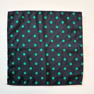Black and Green Polka Dot Scarf